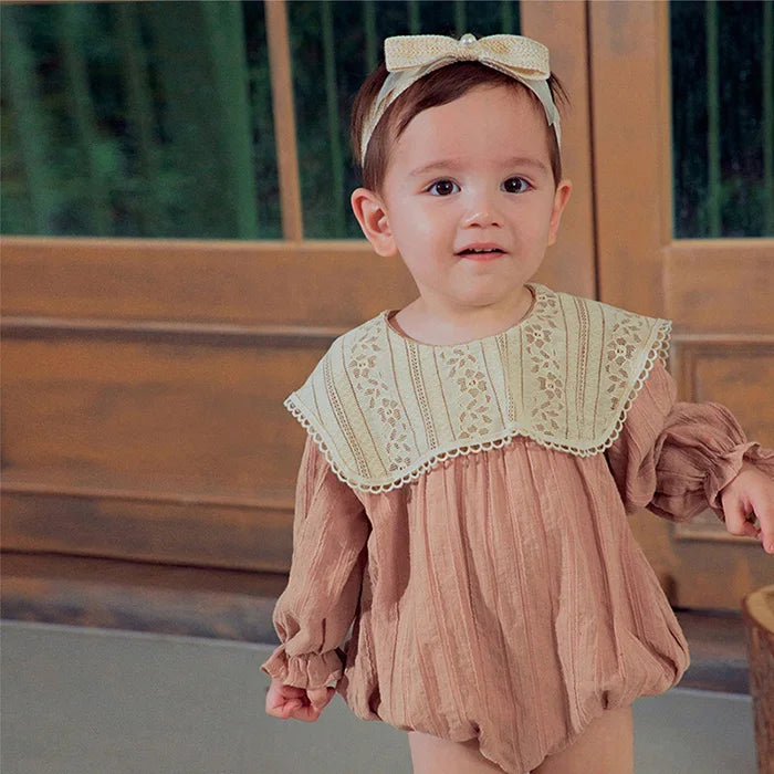 2024 New Spring Sister Clothes 0-3Yrs Kids Princess Dresses Toddler Baby Bodysuits Long Sleeved Cotton Baby Girls Party Dress