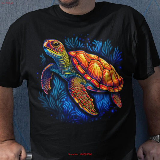 Sea turtle shirt ocean lover gift art mexican men print Tee relationship gifts clothing long or short sleeves