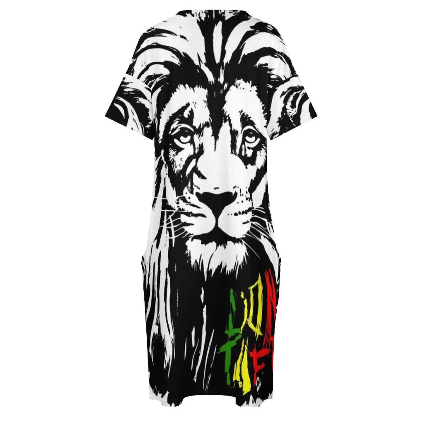 Lion Tuff Lion Head Loose Pocket Dress summer dress woman 2024 dresses for womens