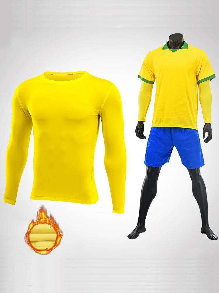 Men Women Kids Children Boy Girl Compression Thermal Running Tight Long T Shirt Fitness Sport Basketball Football Gym Clothes