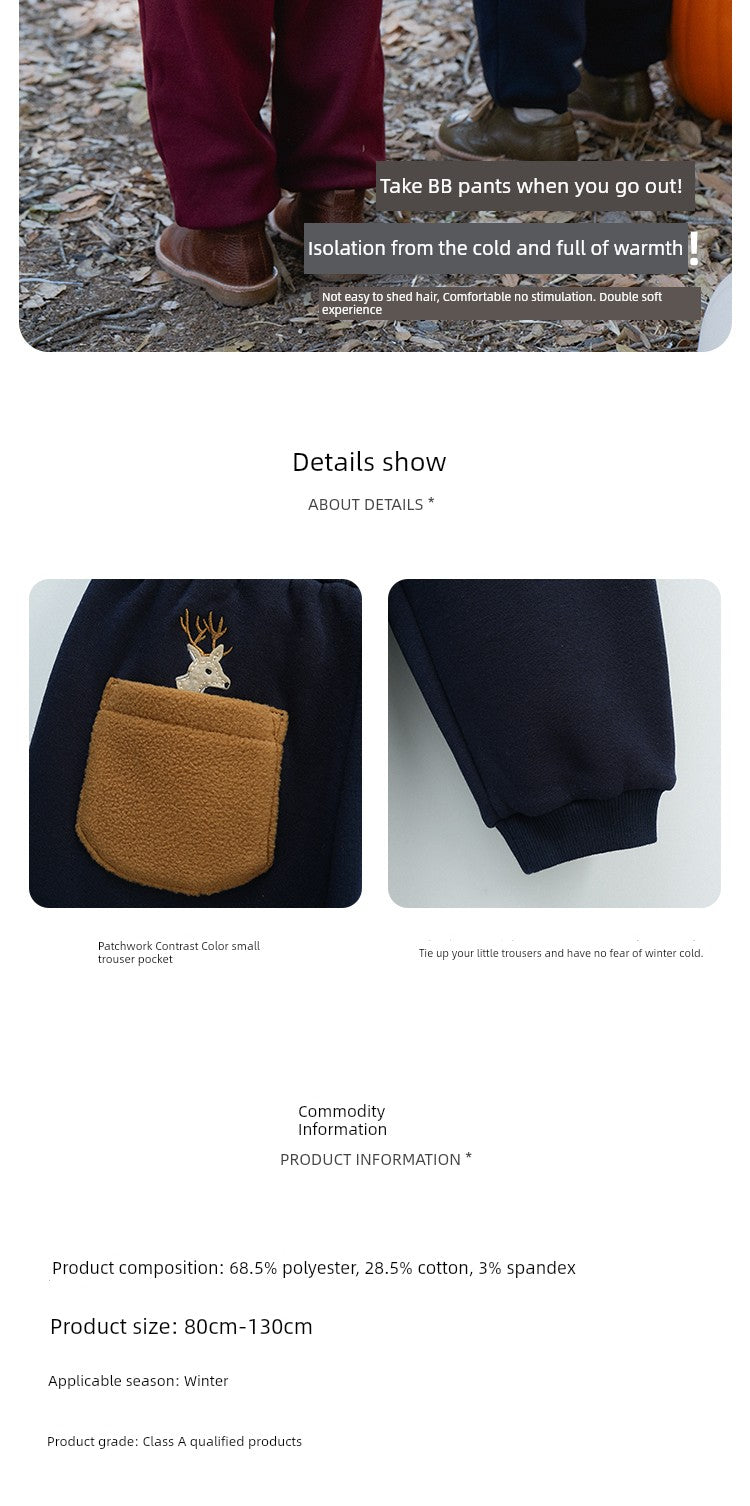 Boys and Girls out Sports Baby Winter Pants