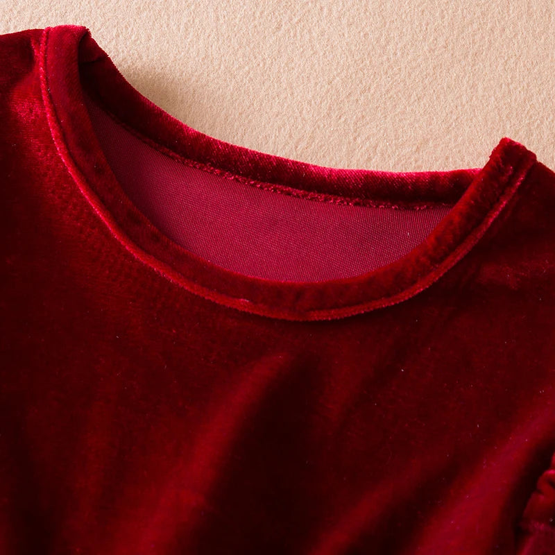 Sequin Girls Princess Party Dresses for 3-8 Yrs Kids Birthday Wedding Evening Prom Gown Spring Fall Long Sleeve Children's Dress