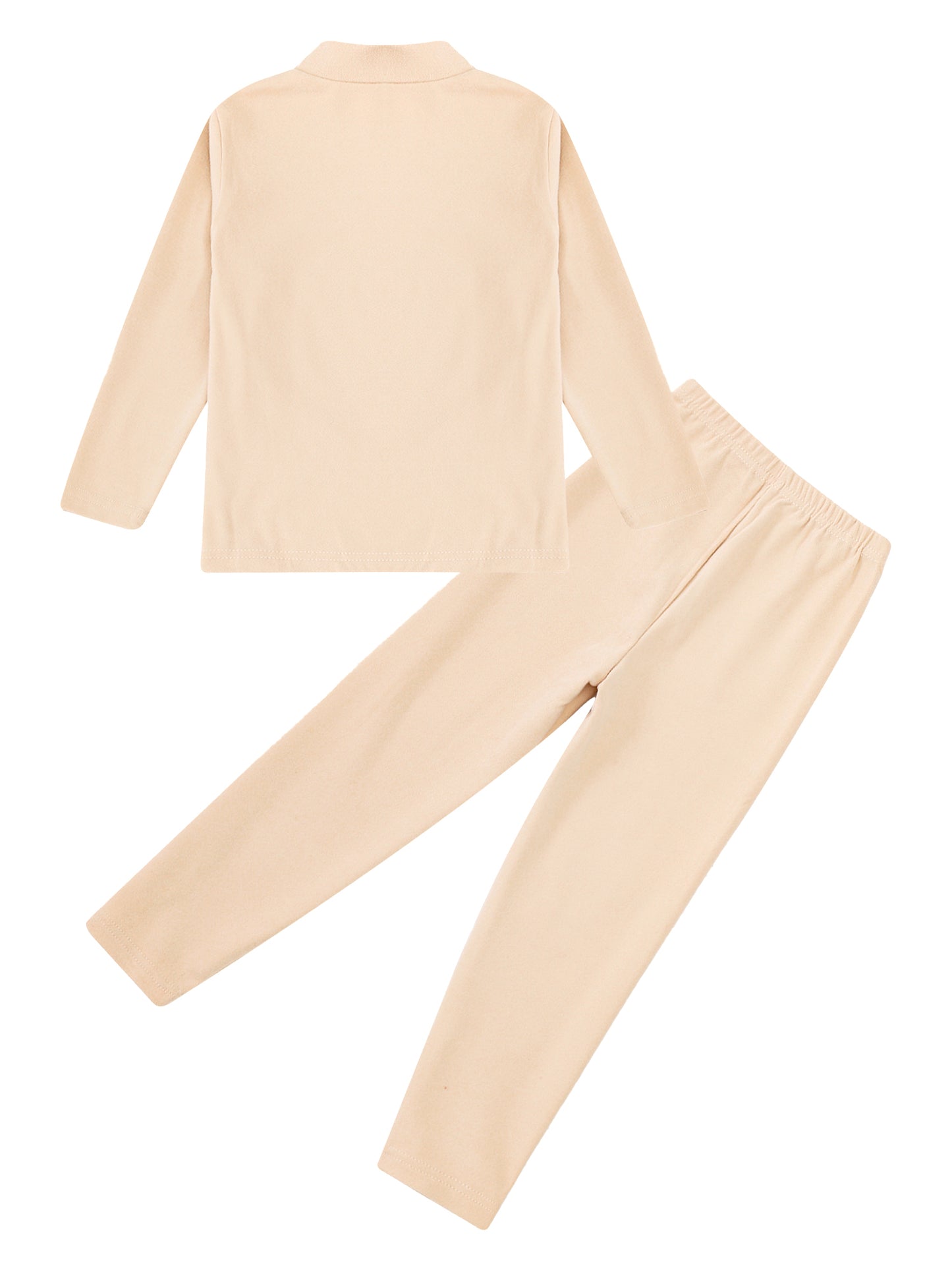 Teen Girls Boys Casual Outfit Sports Sets Turtleneck Long Sleeve Dolphins Print Thermal Top+Pants Warm Basic Underwear Sleepwear