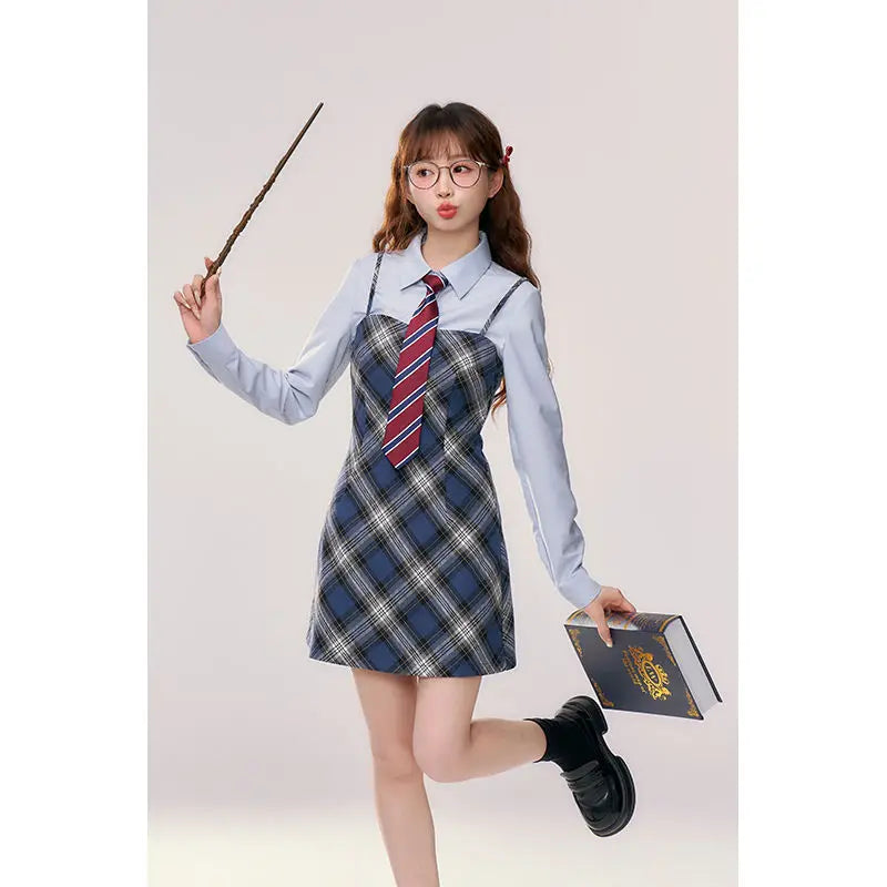 Japan School Uniforms Student Student Girl Navy Costume Cute Women Sexy Navy JK Suit Sailor Blouse Pleated Dress Set