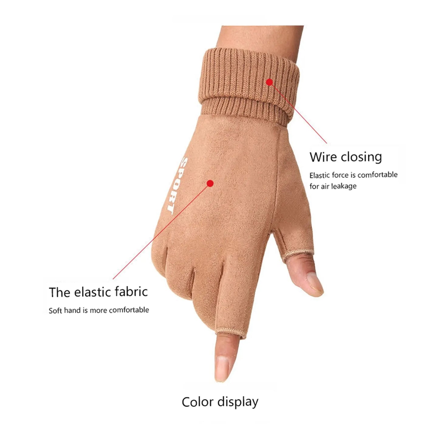 Winter Gloves Padded Waterproof Windproof Outdoor Sports Riding Touch Screen Suede Warm Gloves Men And Women Universal