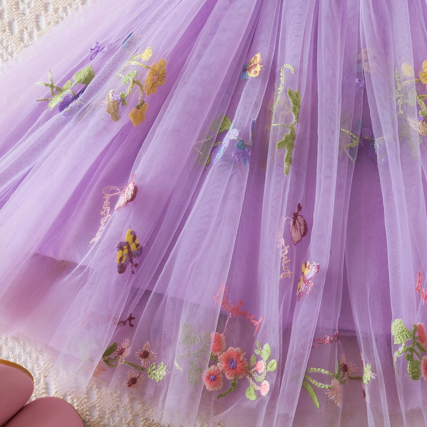 Butterfly Newborn Baby Dress New Summer Cute Baby Girls Clothes Tulle Lace Embroidery Infant Party Clothing 1 -5Y Birthday Dress