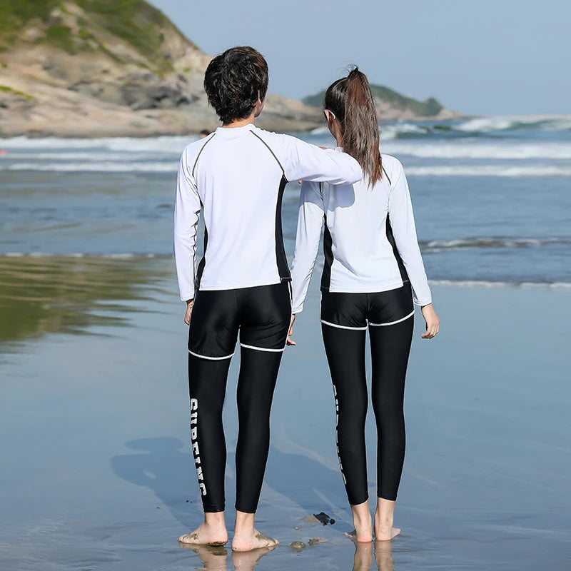 2022 Girls Boys Rashguard Wetsuit Diving Suit 3 Pcs Swimsuit Sports Long-sleeve Pants Surfing Big Children Sunscreen Swimwear