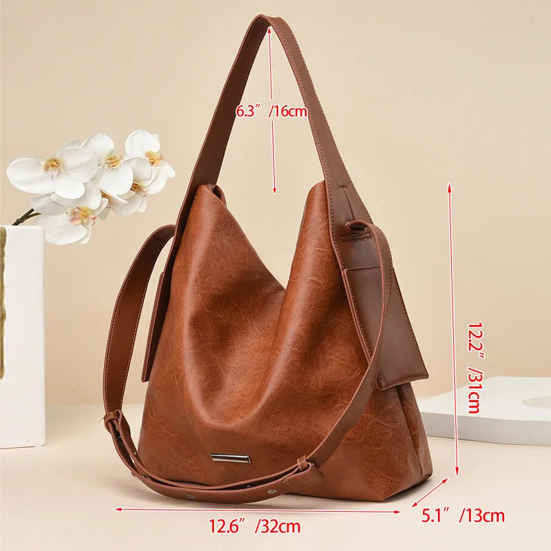 High Quality Big  Volume  Women Handbag Luxury Women Bag Side Pockets Design Tote Bag PU Leather Totes Shoulder Bags Ladies Bags
