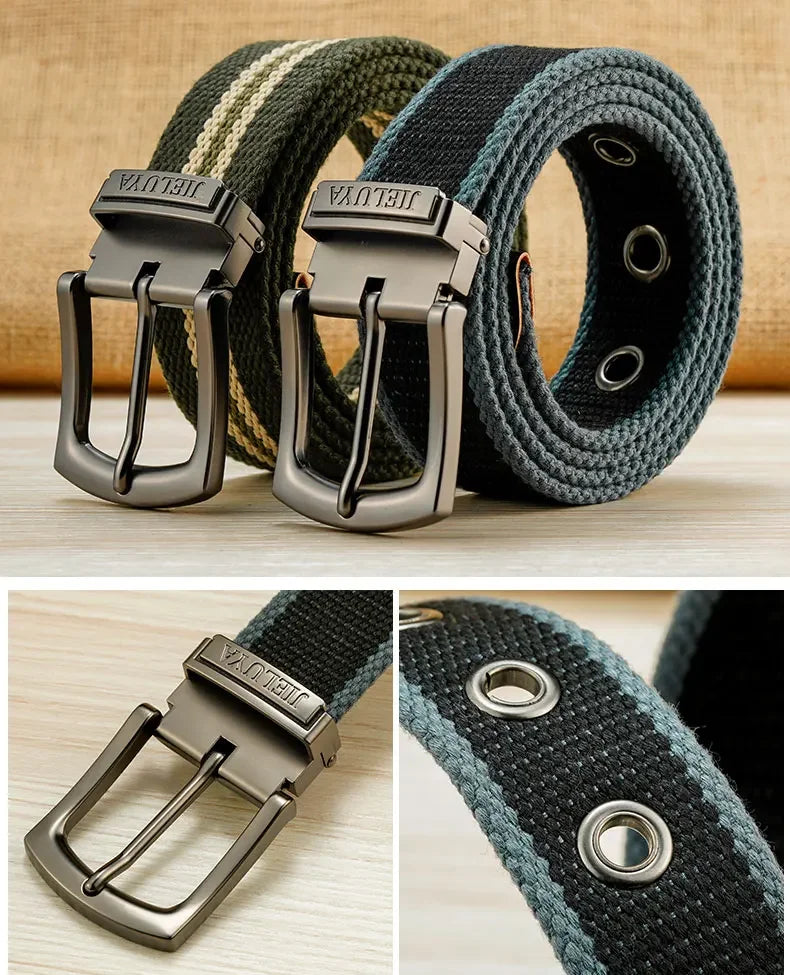 Plus Large Size 110 120 130 140 150 160 cm Canvas Belt for Men Alloy Pin Buckle Jeans Belts High Quality Outdoor Belts