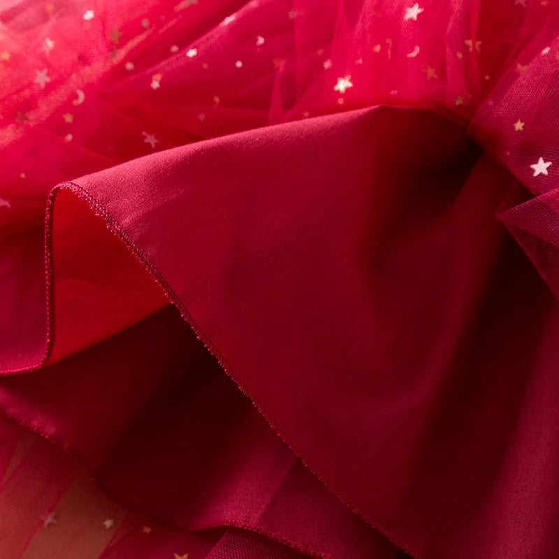 Sequin Girls Princess Party Dresses for 3-8 Yrs Kids Birthday Wedding Evening Prom Gown Spring Fall Long Sleeve Children's Dress