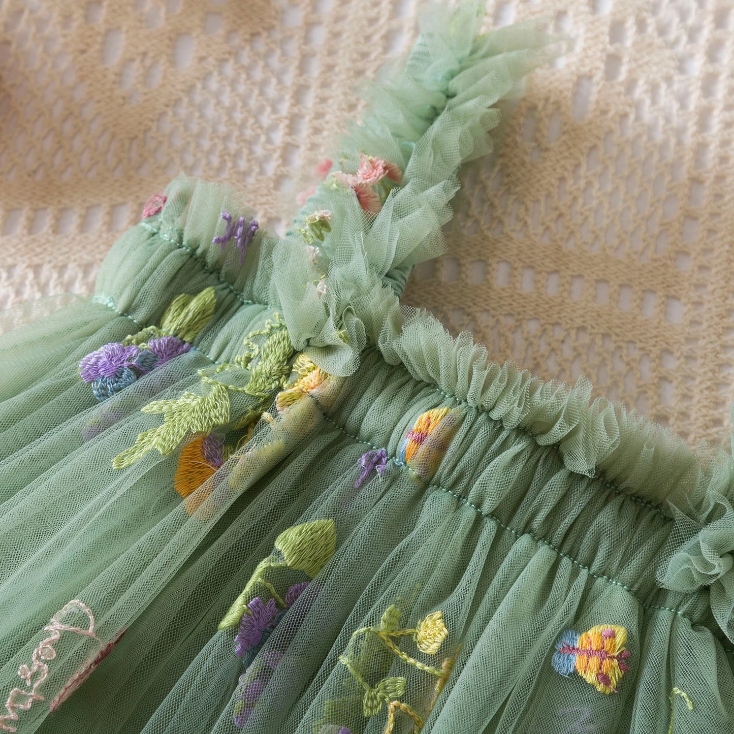 Butterfly Newborn Baby Dress New Summer Cute Baby Girls Clothes Tulle Lace Embroidery Infant Party Clothing 1 -5Y Birthday Dress