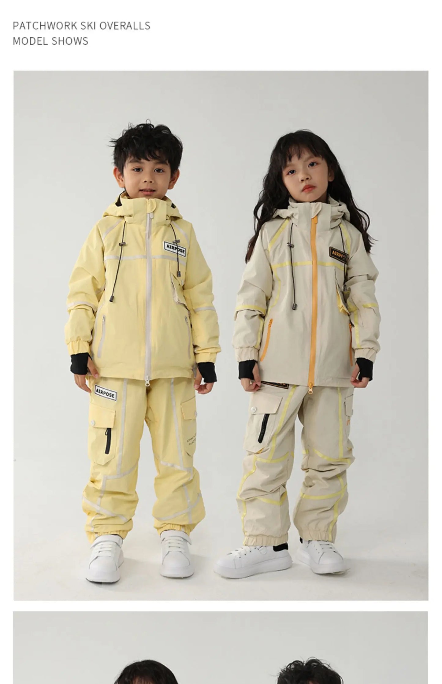 2024 New Children Ski Suit Girls Boys Winter Outdoor Windproof Snowboard Jacket Pants Warm Kids Waterproof Skiing Set