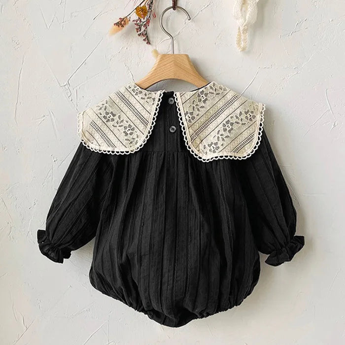 2024 New Spring Sister Clothes 0-3Yrs Kids Princess Dresses Toddler Baby Bodysuits Long Sleeved Cotton Baby Girls Party Dress