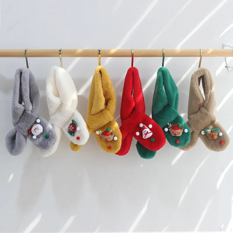 Winter Children Gift Christmas Scarf Korean Version of The Neck Thickened To Keep Warm Baby Boys and Girls Cute