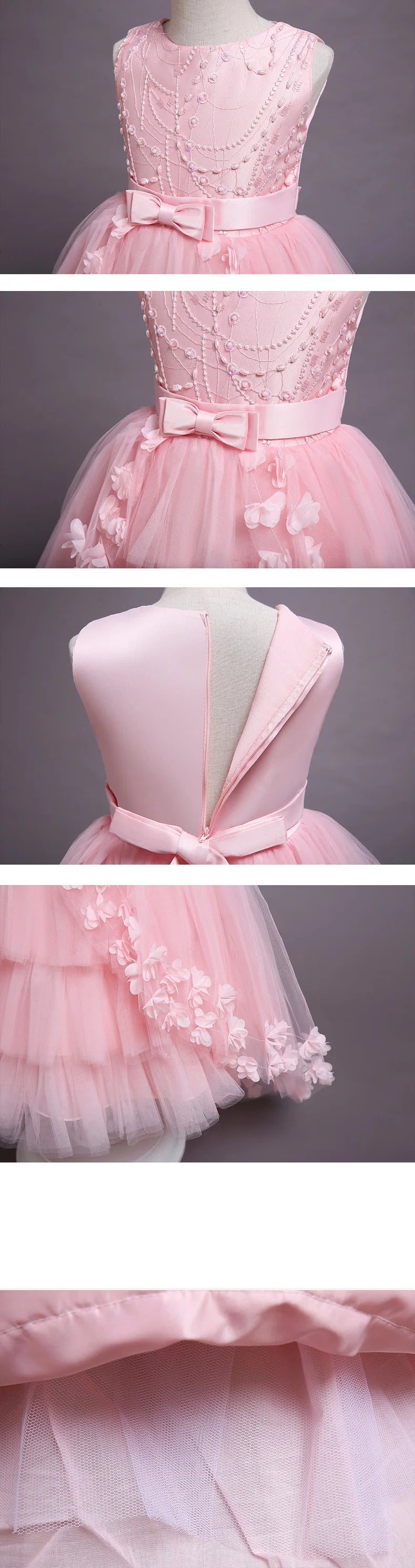 New High quality baby lace princess dress for girl elegant birthday party trailing dress Baby girl's christmas clothes 3-12yrs