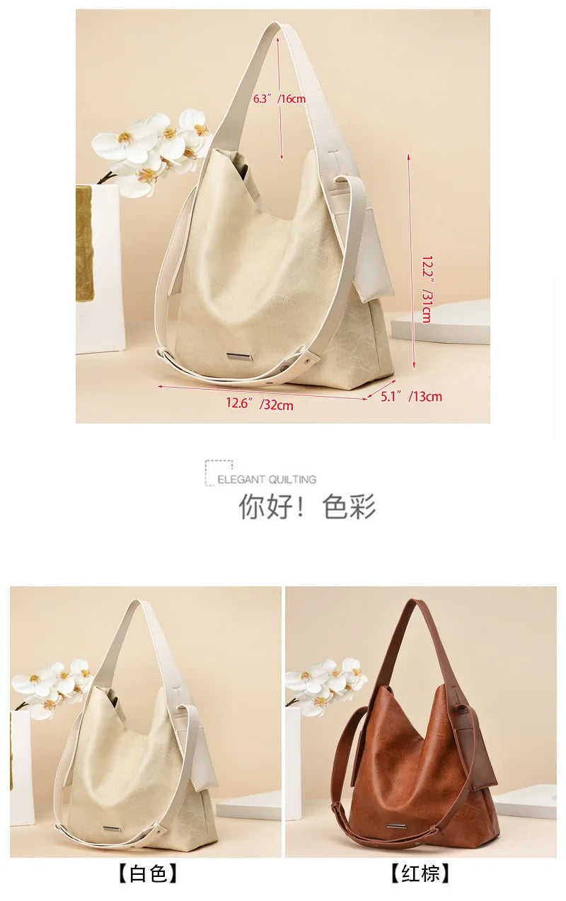 High Quality Big  Volume  Women Handbag Luxury Women Bag Side Pockets Design Tote Bag PU Leather Totes Shoulder Bags Ladies Bags