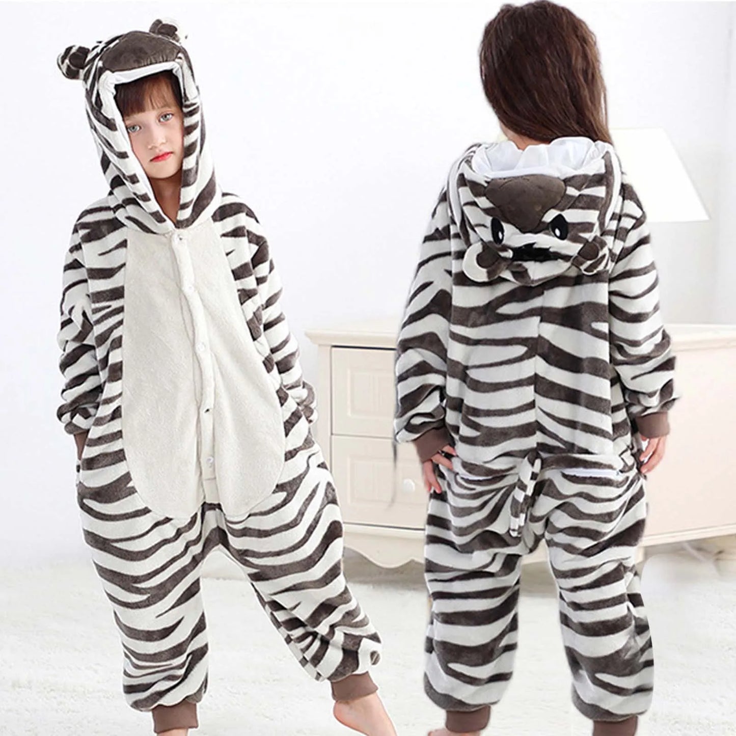 Baby Panda Hooded Rompers Autumn Warm Fleece Infant Thick Cute Jumpsuit 0-2 Years Baby Boys Girls Homewear Pajamas For Winter