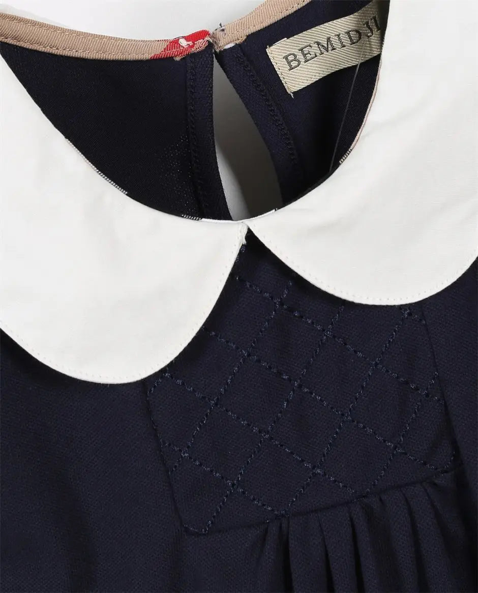 High-End Girls Dress Mori Style Elegant College Style Princess Dress Summer Maillard Girl Short Sleeve Skirt Western Style