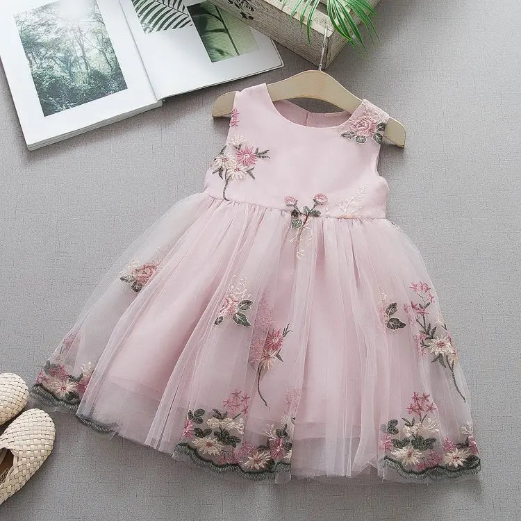 Infant Princess Dress for Girls Mesh Summer Girl Dress One Piece Toddler Clothes Boutique Clothing Girls Fashion First Year