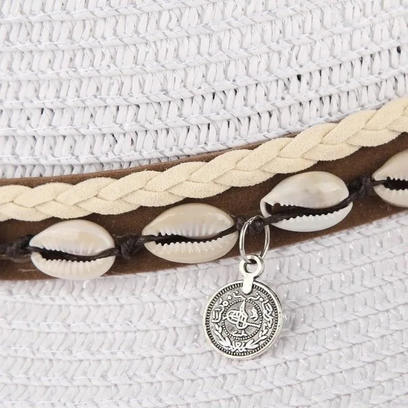 Fashion Summer Straw Hat Women Beach Lady Sun Caps Panama Hat Cowboy Straw Cap UV Protection Sonskerm Hoede Adjustable  Hat