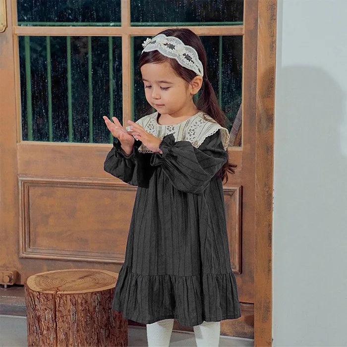 2024 New Spring Sister Clothes 0-3Yrs Kids Princess Dresses Toddler Baby Bodysuits Long Sleeved Cotton Baby Girls Party Dress