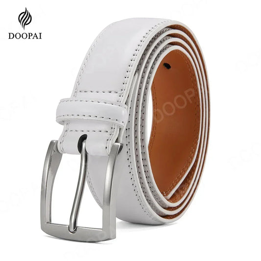 2023New Men Belts High Quality Genuine Leather LONG Large Pin Buckle Metal Automatic Buckle Fashion Designer 125cm Plus Size