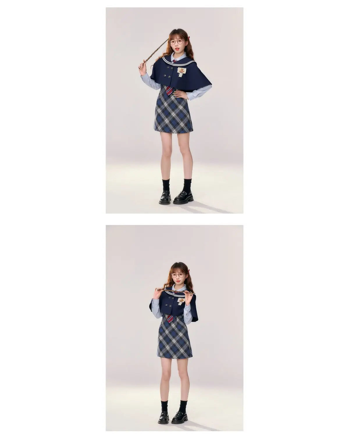 Japan School Uniforms Student Student Girl Navy Costume Cute Women Sexy Navy JK Suit Sailor Blouse Pleated Dress Set