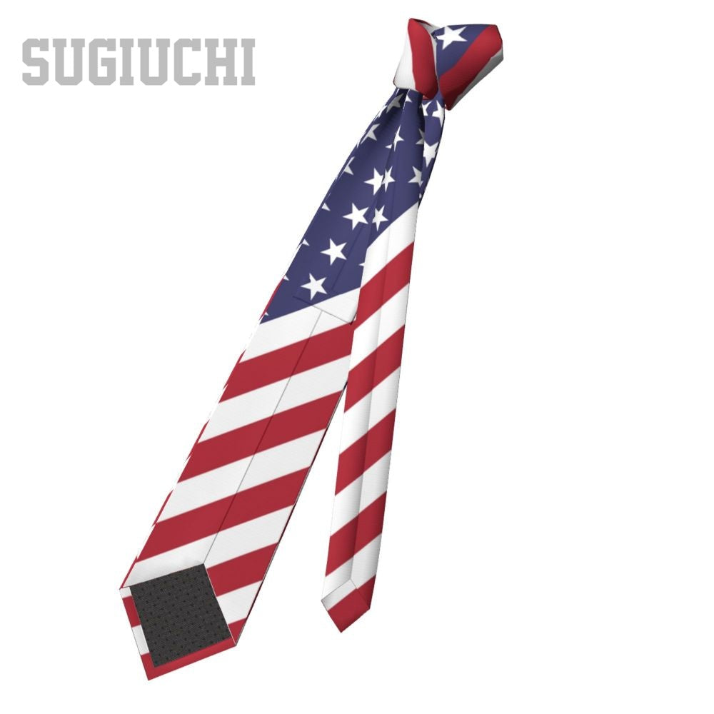 United States USA Flag American Emblem Men Women Neck Ties Casual Plaid Tie Suits Slim Wedding Party Business Necktie Gravatas
