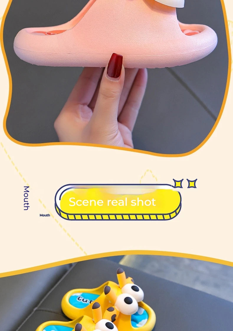 Summer Children's Sandals Slippers for Boys  Girls Baby Non-Slip Soft Bottom Indoor Bath Parent-Child Children Sandals soft gift