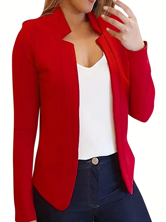 New Cross-Border (BlzSuit) Women's Wear, Pure Color Chigong Small Suit Cardigan Formal Jacket