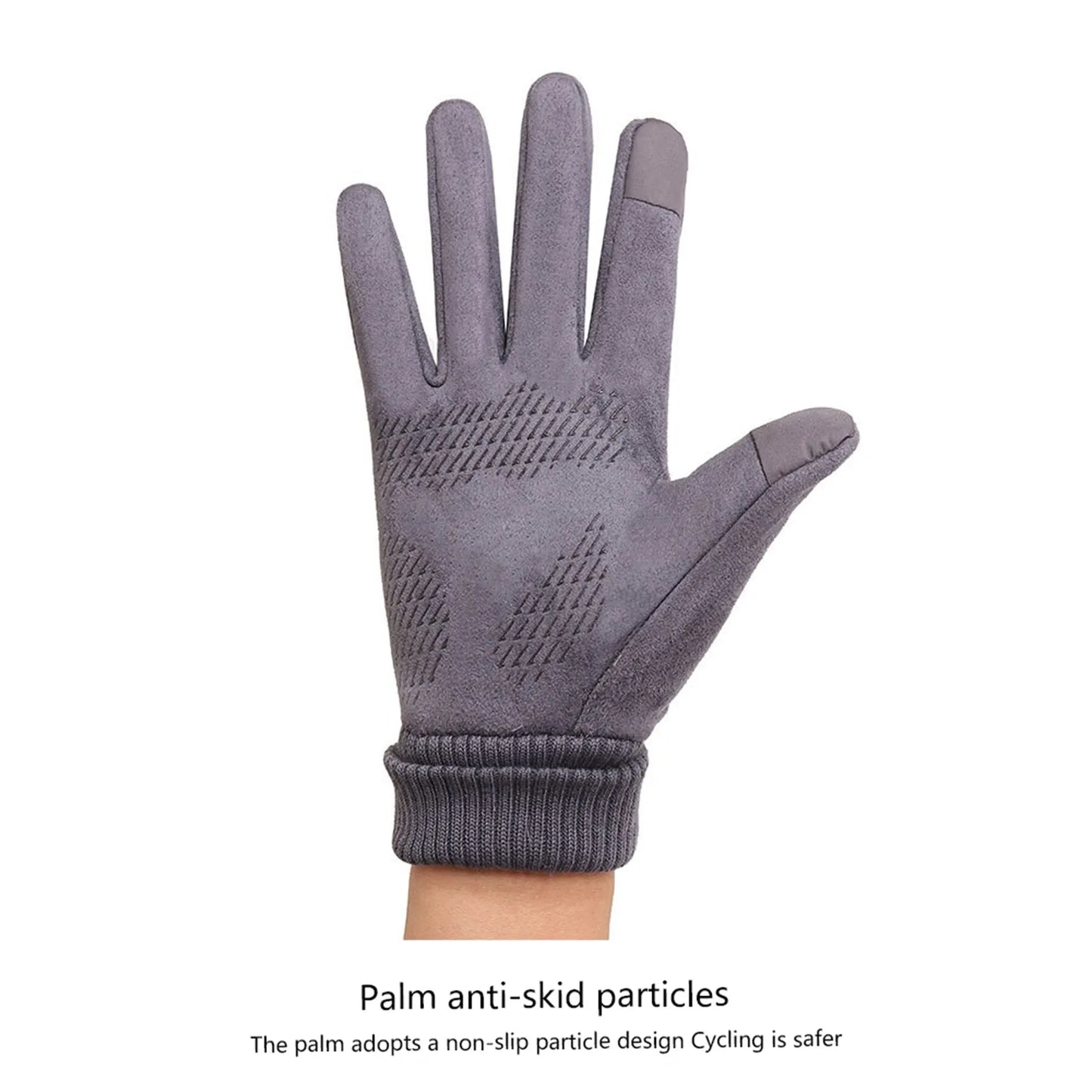 Winter Gloves Padded Waterproof Windproof Outdoor Sports Riding Touch Screen Suede Warm Gloves Men And Women Universal