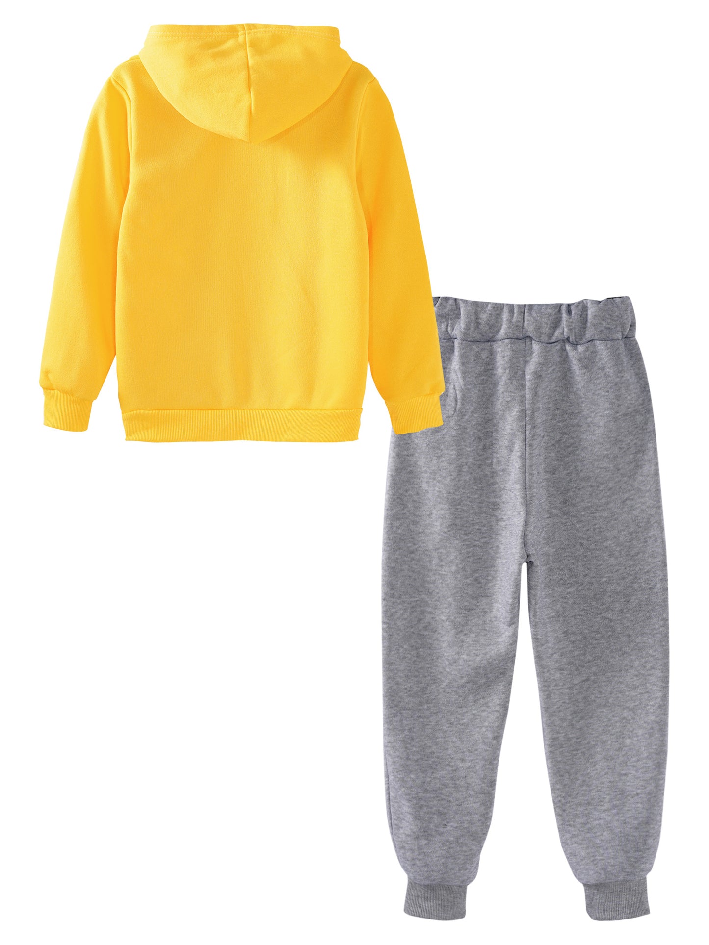 Kids Boys Girls Letter Printed Sport Suit Tracksuit Long Sleeve Hooded Pullover with Elastic Waistband Pants