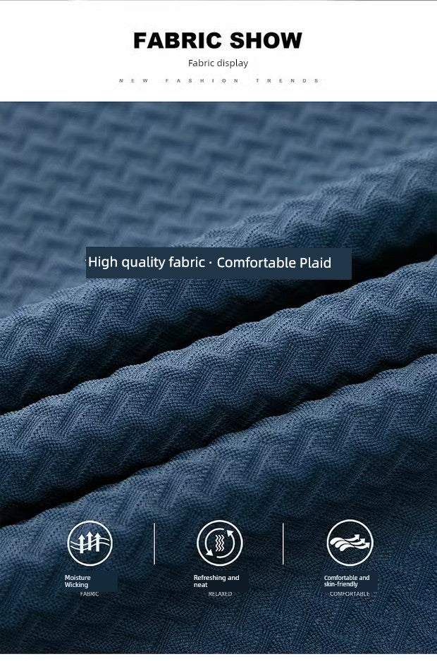 Summer Golf Ice Silk Short Sleeve T-shirt Men's Shirt Collar Polo Shirt Quick-Drying Mesh Pure Color Cool Feeling Breathable Half Sleeve