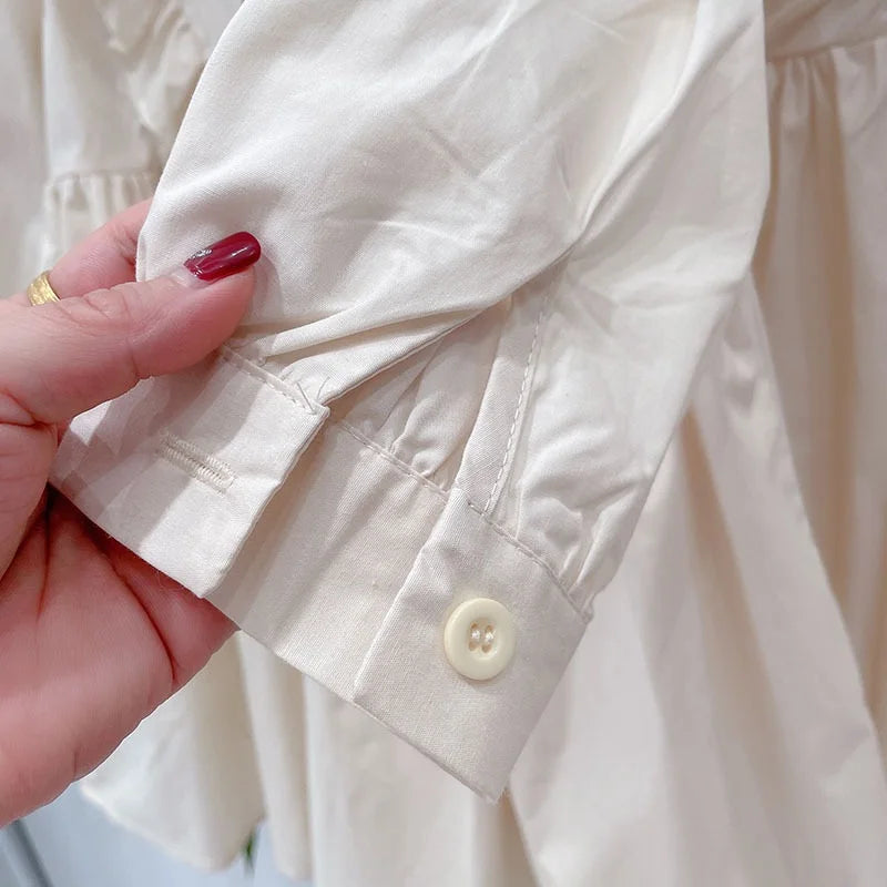 Baby Girl Princess Cotton Dress Embroidery Flower Infant Toddler Child Vintage Dress Long Sleeve Vestido Baby Clothes 1-7Y