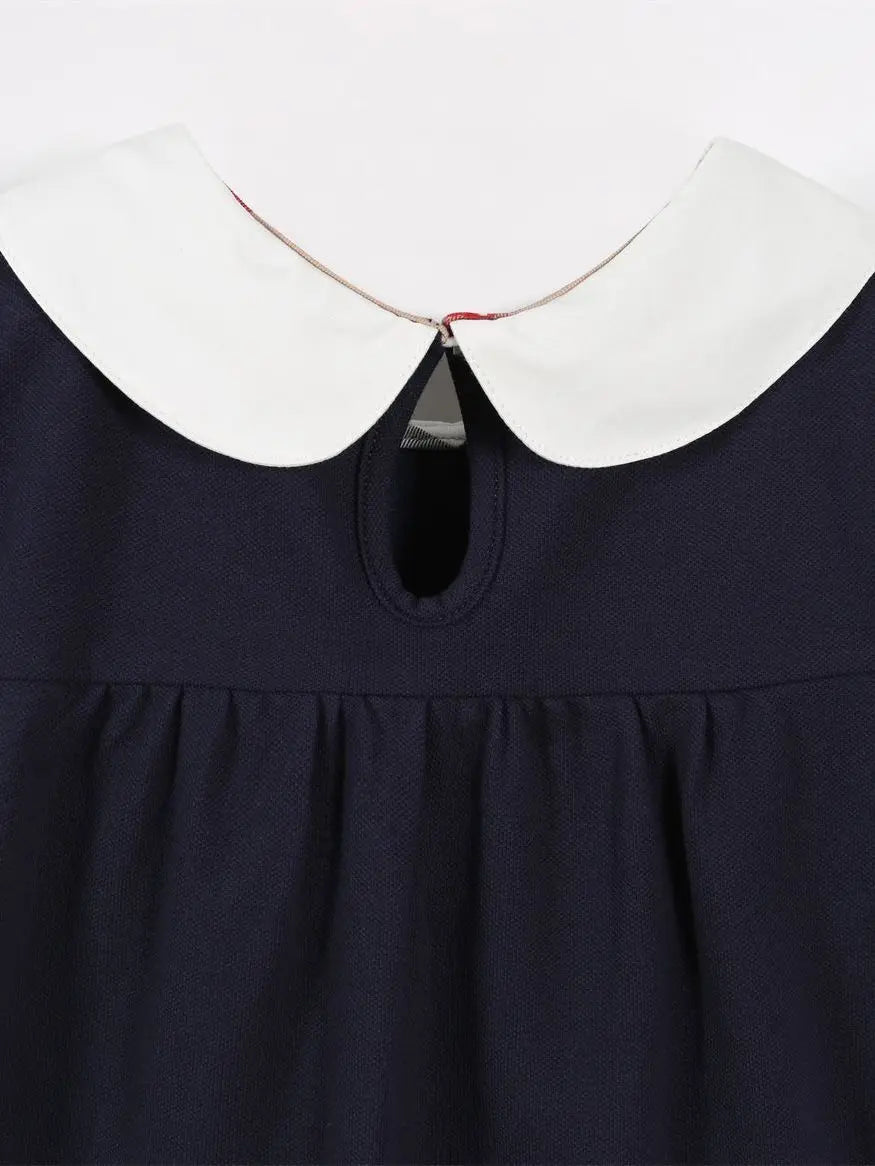 High-End Girls Dress Mori Style Elegant College Style Princess Dress Summer Maillard Girl Short Sleeve Skirt Western Style