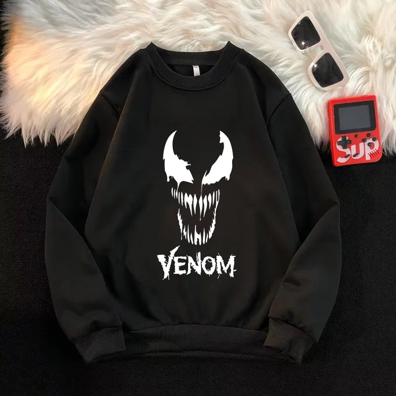 Venom Spring Autumn Print Sweatshirt Casual Winter Warm Top Long Sleeve Girl Boy Baby Pullover Outerwear Clothes Popular Stylish