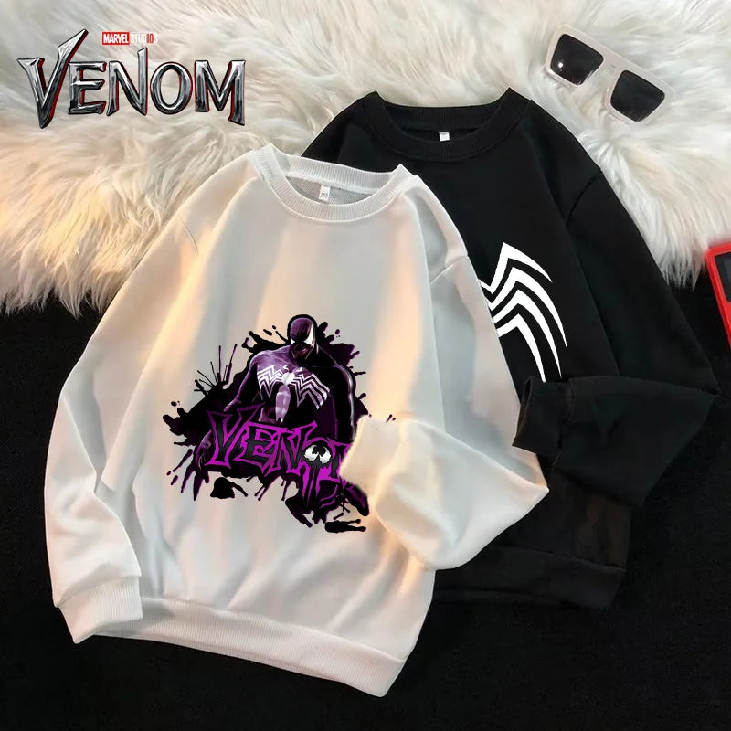 Venom Spring Autumn Print Sweatshirt Casual Winter Warm Top Long Sleeve Girl Boy Baby Pullover Outerwear Clothes Popular Stylish