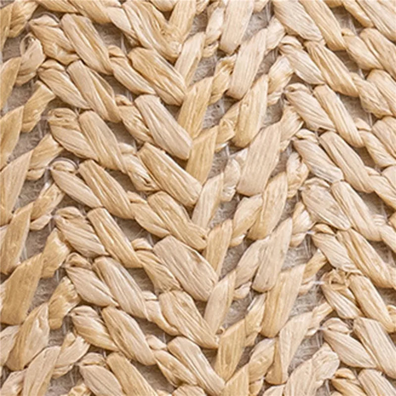 Fashion Women's Shoulder Bag Vintage Straw Woven Bag PU Leather Shoulder Bag Elegant Luxury Versatile Designer Backpack Mochilas