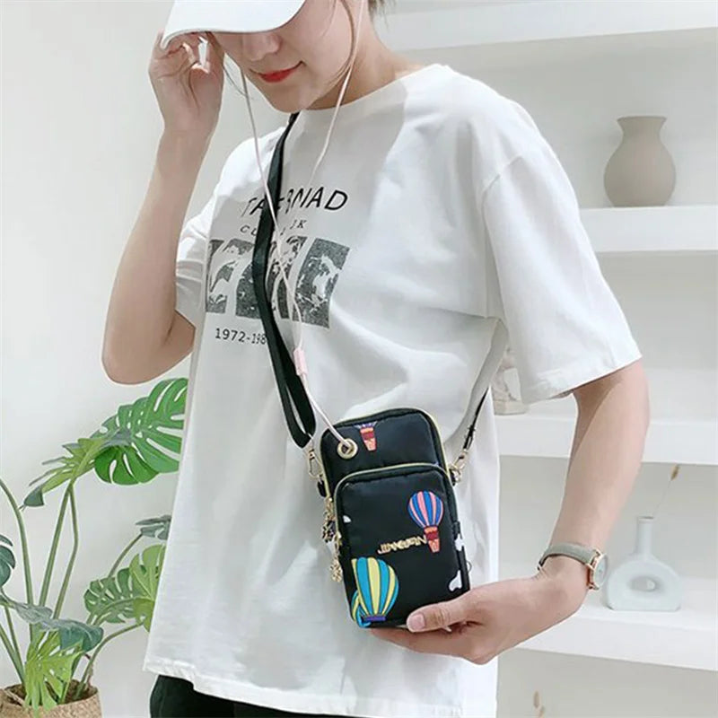 Female Messenger Purse Lady Wallet Waterproof Nylon Women CrossBody Bag Woman Small Shoulder Bags Mobile Phone Bags Mini Bolso