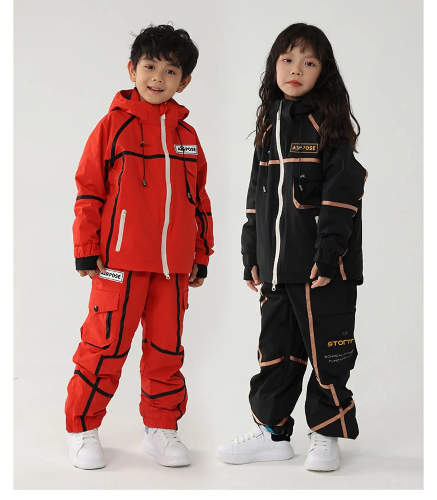 2024 New Children Ski Suit Girls Boys Winter Outdoor Windproof Snowboard Jacket Pants Warm Kids Waterproof Skiing Set