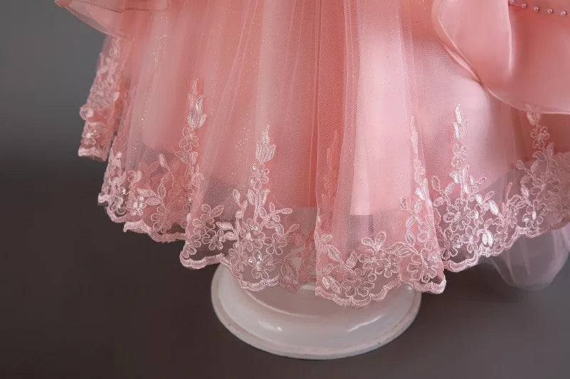 New High quality baby lace princess dress for girl elegant birthday party trailing dress Baby girl's christmas clothes 3-12yrs