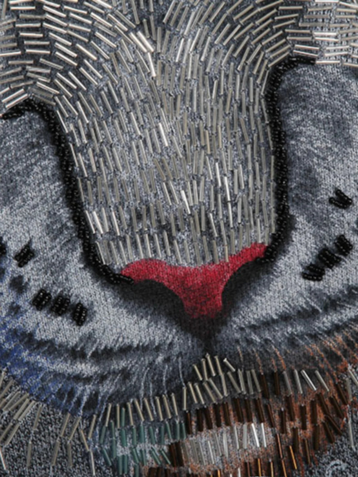 2024 Autumn Winter New European Pant Sets Fashion Tiger Head Bead Loose Knitted Sweater Radish Pants Set Women's Two-piece Set