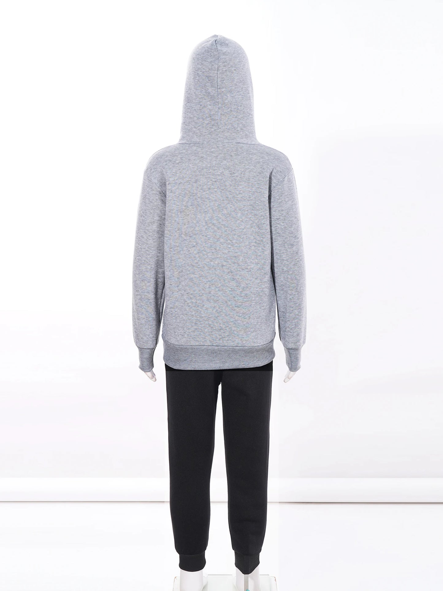 Kids Boys Girls Letter Printed Sport Suit Tracksuit Long Sleeve Hooded Pullover with Elastic Waistband Pants