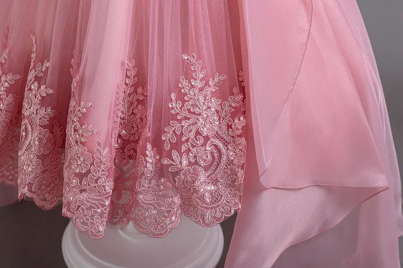 New High quality baby lace princess dress for girl elegant birthday party trailing dress Baby girl's christmas clothes 3-12yrs