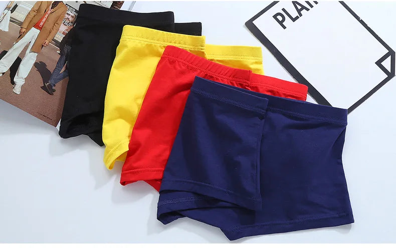 Youth Underwear for Men Cotton Breathable Boxer Shorts Boy Sports Comfortable Aro Pants Teenager Sleepwear Home Bottom Lingerie