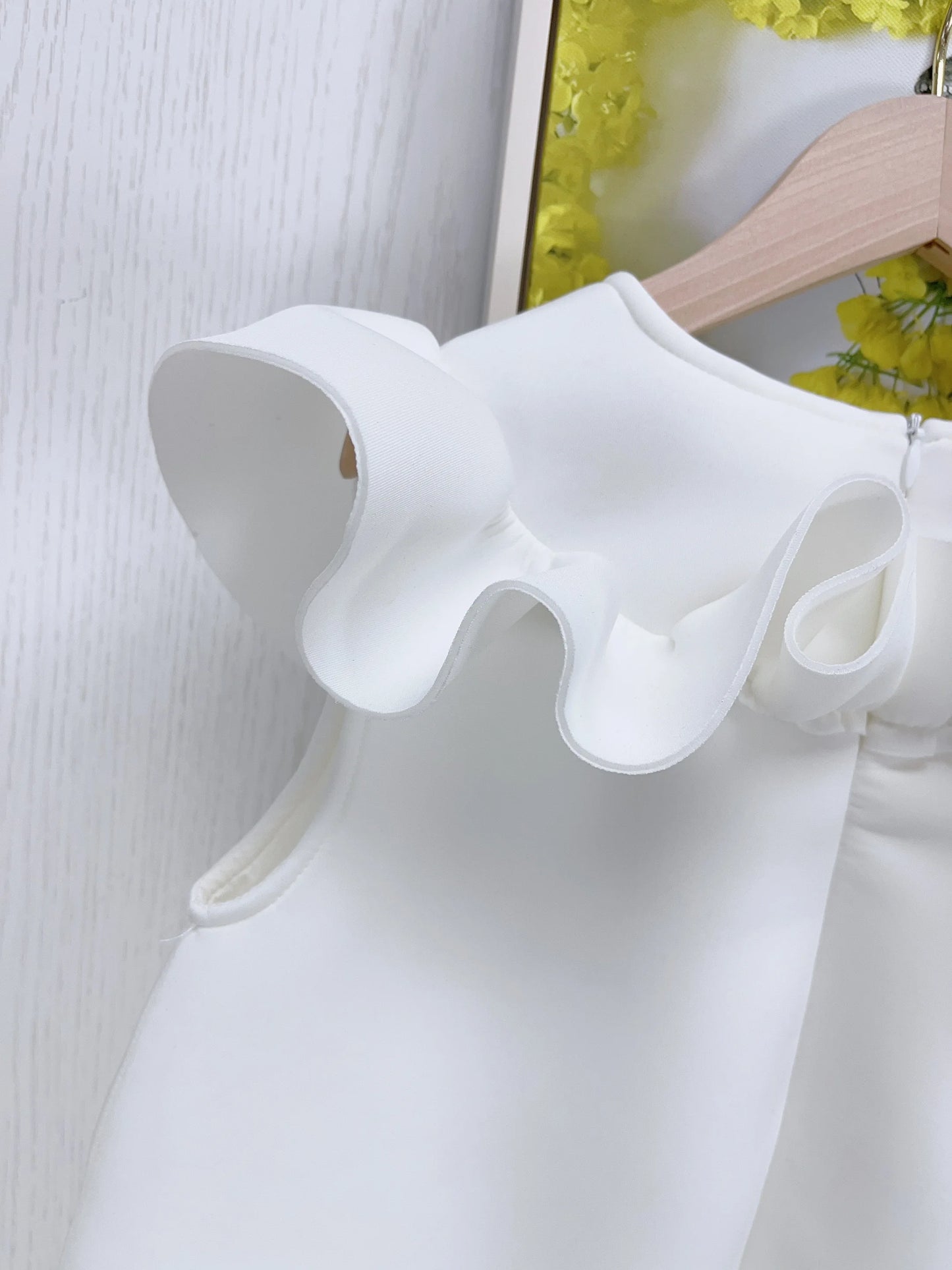 Girl Summer New Dress Sleeveless Ruffles Princess Wedding Luxury Kids Fashion Clothes Brithday Show Vestidos Outfit Wz1326