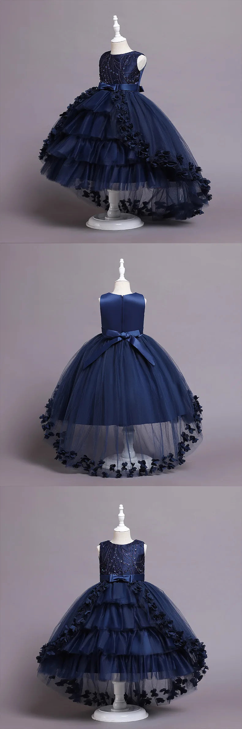 New High quality baby lace princess dress for girl elegant birthday party trailing dress Baby girl's christmas clothes 3-12yrs