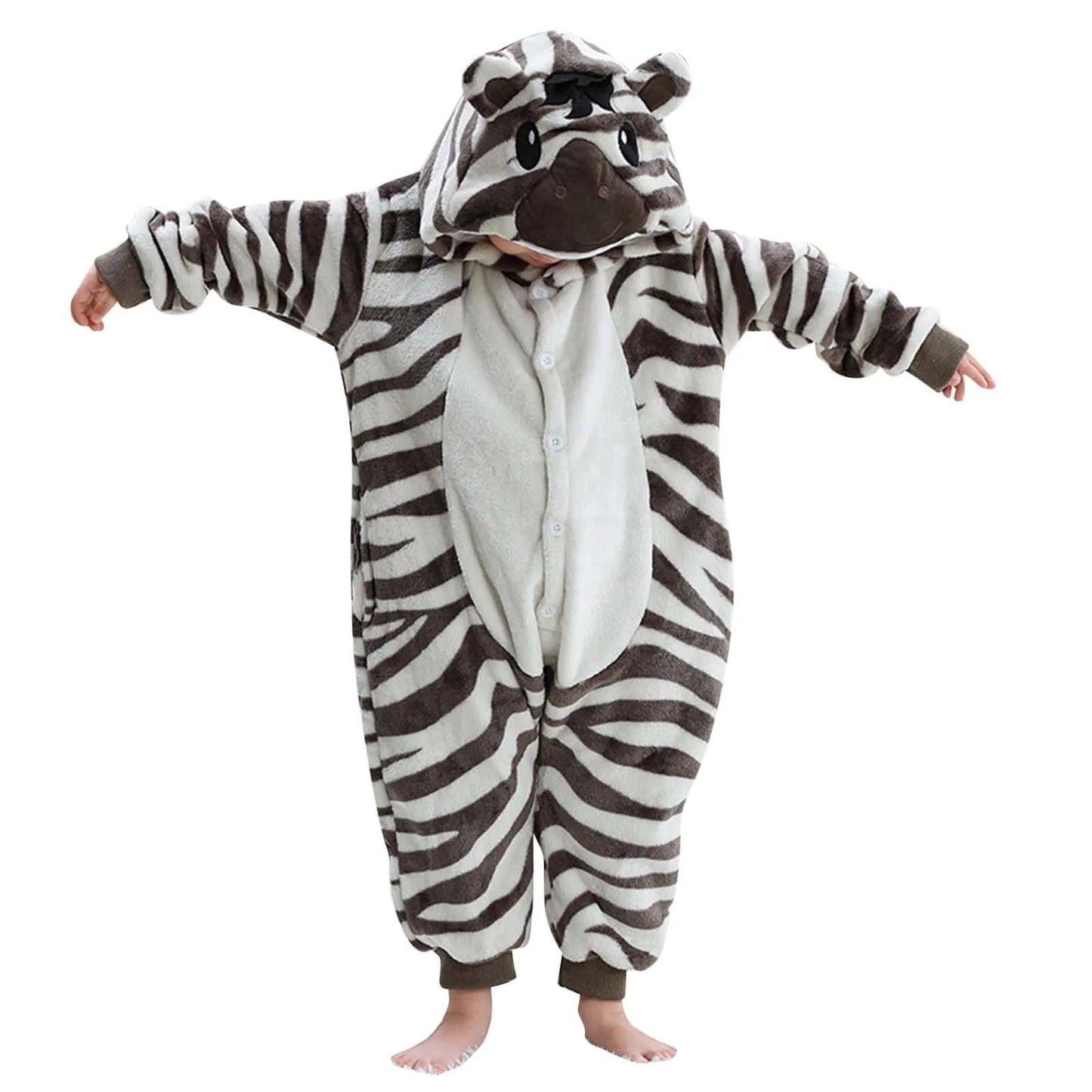 Baby Panda Hooded Rompers Autumn Warm Fleece Infant Thick Cute Jumpsuit 0-2 Years Baby Boys Girls Homewear Pajamas For Winter