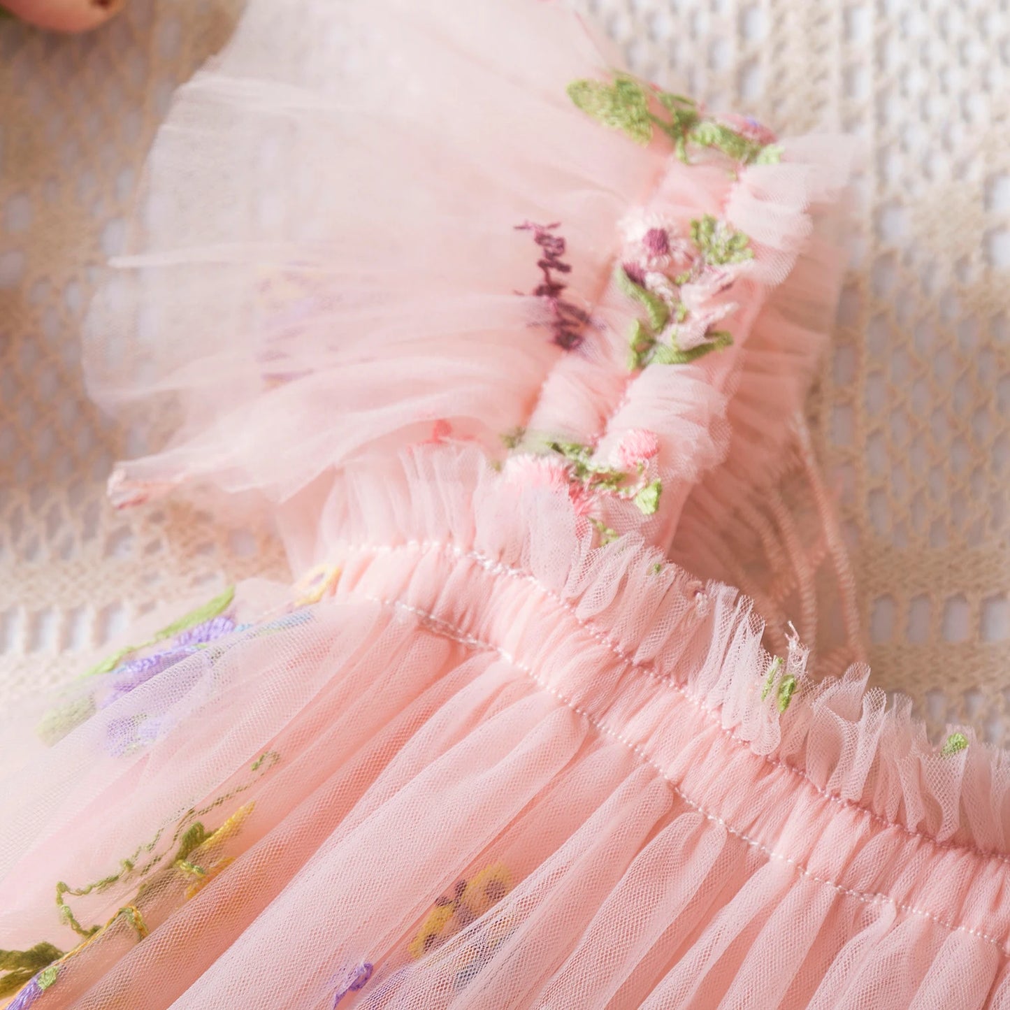 Butterfly Newborn Baby Dress New Summer Cute Baby Girls Clothes Tulle Lace Embroidery Infant Party Clothing 1 -5Y Birthday Dress