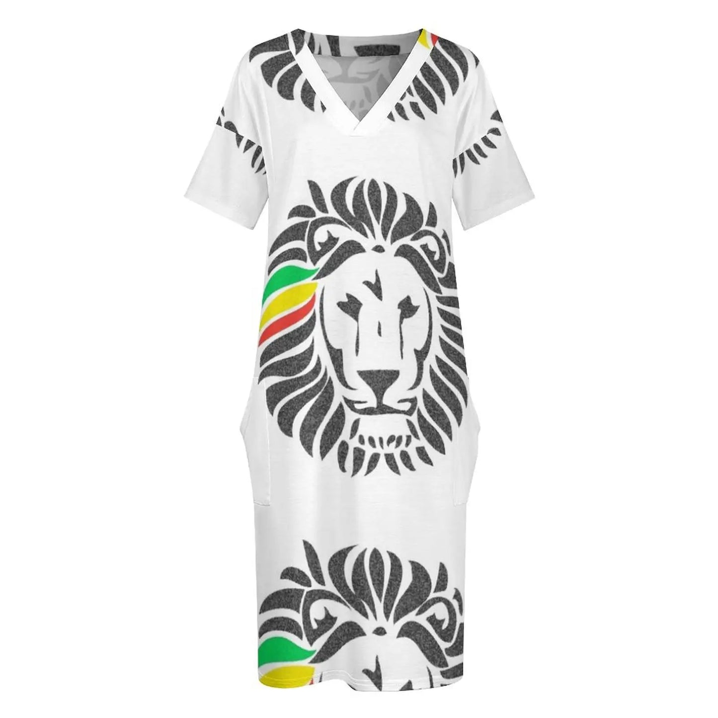 Lion Tuff Loose Pocket Dress womens clothing elegant dresses plus sizes